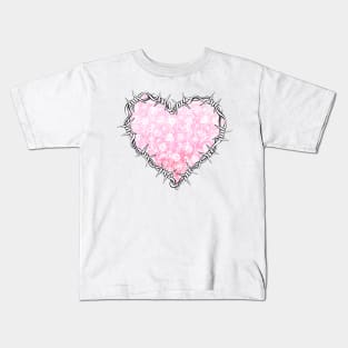 I heart Satan ( blush pink ) Kids T-Shirt